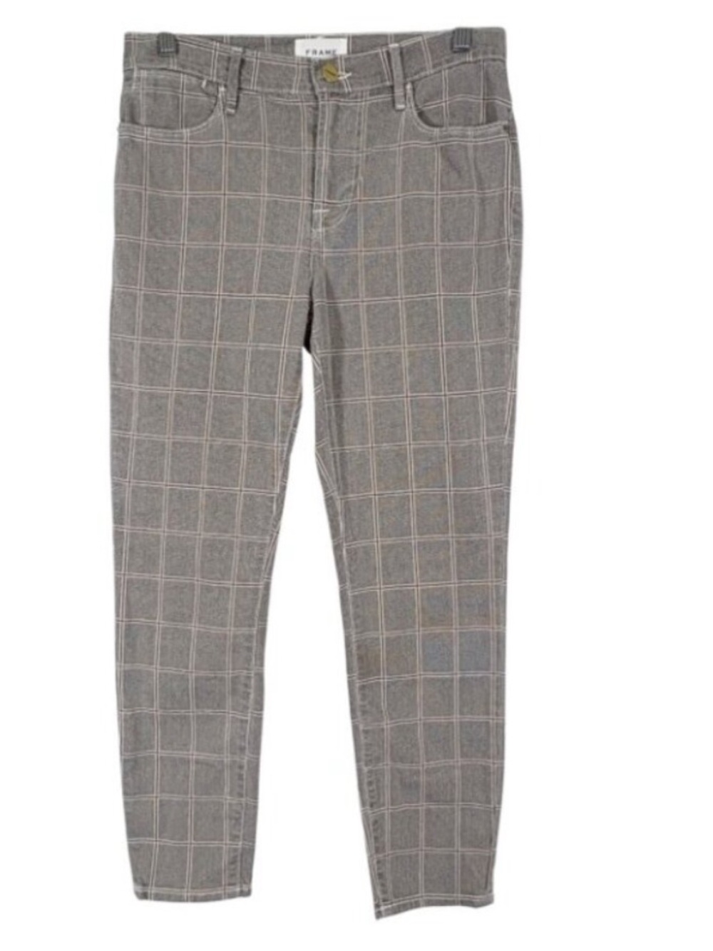 Frame le high skinny crop window pane Jeans - size 30 - Picture 2 of 5